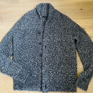 Banana Republic Men’s Shawl Collar Knit Cardigan Sweater Gray Marled Button М